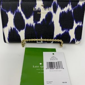 Kate Spade Black, Whtie and Blue Dots Wallet